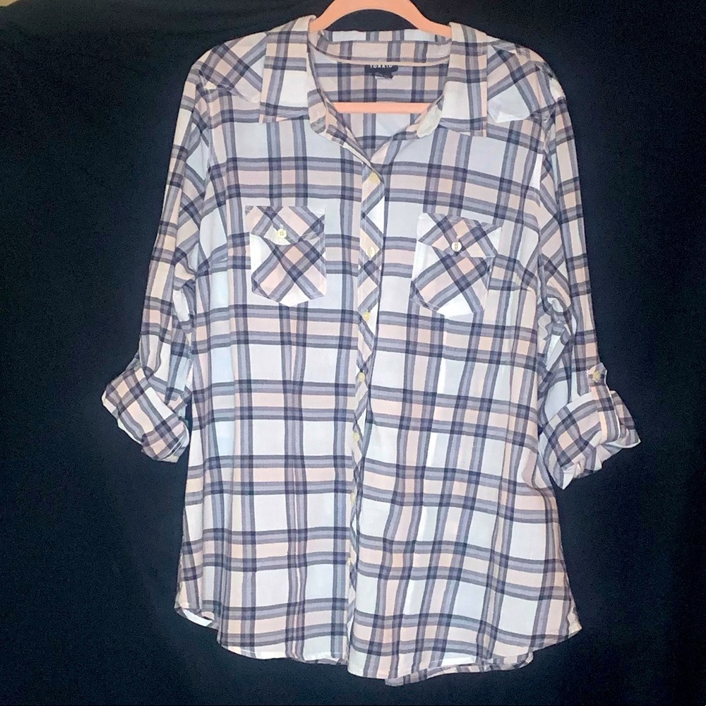 Torrid, Plaid Plus Size, Long Sleeve Shirt, Size 3